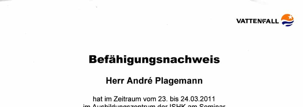 Fernwärme | Befähigung Vattenfall | Team Plagemann