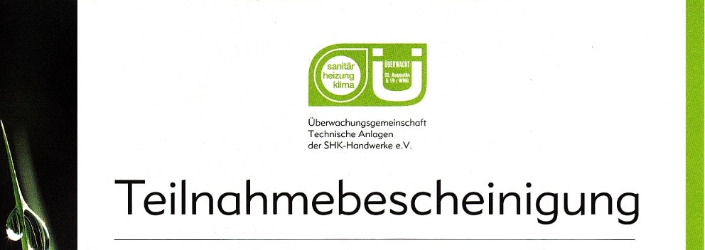 Wasserhaushaltsgesetz | Ölheizung | Befähigung Vattenfall | Team Plagemann